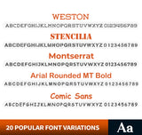 2 Line Company Name + 2 Line Location/Regulation Decal (Set of 2)