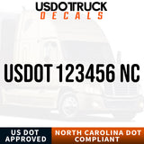 usdot decal north carolina