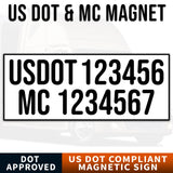 usdot & mc magnetic sign