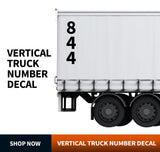 vertical truck number decal