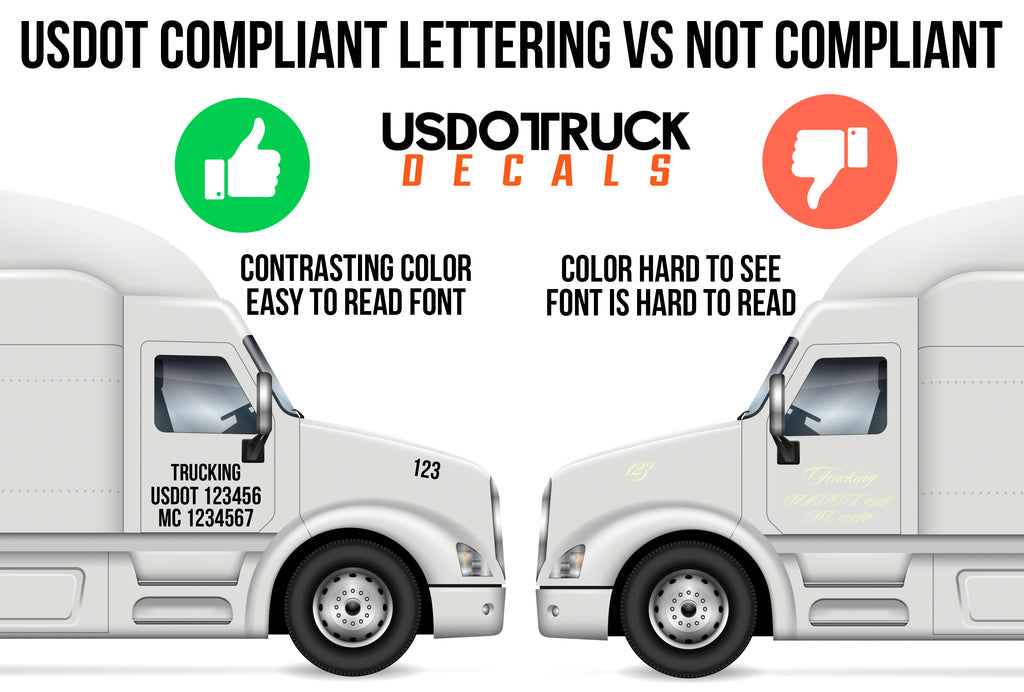 USDOT Compliant Lettering Tips | Informational Guide To Display Your Decal Stickers Professionally & Be DOT Compliant