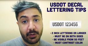 USDOT Number Decal Lettering Sticker Tips | USDOT Regulation Tips