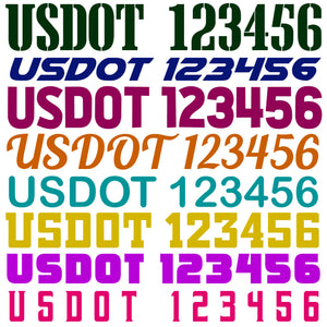 USDOT (DOT) Number Decal Sticker Color & Font Options | Tips for Displaying Your USDOT Regulation Number Outside of Your Commercial Vehicle
