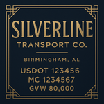 Custom Truck Door USDOT Lettering Decal Sticker Signs With DOT, MC, GVW, KYU, CA Lettering (Set of 2)