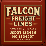 Custom Truck Door USDOT Lettering Decal Sticker Signs With DOT, MC, GVW, KYU, CA Lettering (Set of 2)