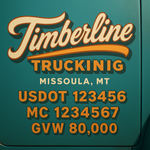 Custom Truck Door USDOT Lettering Decal Sticker Signs With DOT, MC, GVW, KYU, CA Lettering (Set of 2)