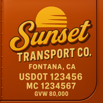 Custom Truck Door USDOT Lettering Decal Sticker Signs With DOT, MC, GVW, KYU, CA Lettering (Set of 2)