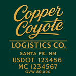 Custom Truck Door USDOT Lettering Decal Sticker Signs With DOT, MC, GVW, KYU, CA Lettering (Set of 2)