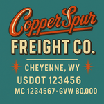 Custom Truck Door USDOT Lettering Decal Sticker Signs With DOT, MC, GVW, KYU, CA Lettering (Set of 2)