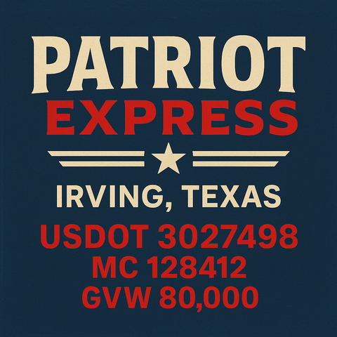 Custom Truck Door USDOT Lettering Decal Sticker Signs With DOT, MC, GVW, KYU, CA Lettering (Set of 2)