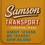 Custom Truck Door USDOT Lettering Decal Sticker Signs With DOT, MC, GVW, KYU, CA Lettering (Set of 2)