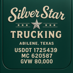 Custom Truck Door USDOT Lettering Decal Sticker Signs With DOT, MC, GVW, KYU, CA Lettering (Set of 2)