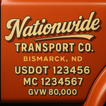Custom Truck Door USDOT Lettering Decal Sticker Signs With DOT, MC, GVW, KYU, CA Lettering (Set of 2)