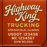 Custom Truck Door USDOT Lettering Decal Sticker Signs With DOT, MC, GVW, KYU, CA Lettering (Set of 2)