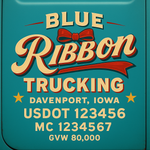Custom Truck Door USDOT Lettering Decal Sticker Signs With DOT, MC, GVW, KYU, CA Lettering (Set of 2)