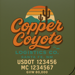 Custom Truck Door USDOT Lettering Decal Sticker Signs With DOT, MC, GVW, KYU, CA Lettering (Set of 2)