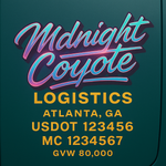Custom Truck Door USDOT Lettering Decal Sticker Signs With DOT, MC, GVW, KYU, CA Lettering (Set of 2)