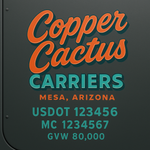 Custom Truck Door USDOT Lettering Decal Sticker Signs With DOT, MC, GVW, KYU, CA Lettering (Set of 2)