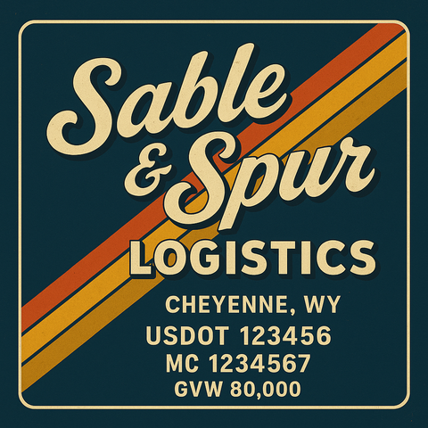 Custom Truck Door USDOT Lettering Decal Sticker Signs With DOT, MC, GVW, KYU, CA Lettering (Set of 2)