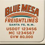 Custom Truck Door USDOT Lettering Decal Sticker Signs With DOT, MC, GVW, KYU, CA Lettering (Set of 2)