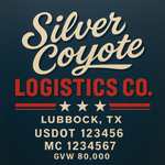 Custom Truck Door USDOT Lettering Decal Sticker Signs With DOT, MC, GVW, KYU, CA Lettering (Set of 2)