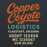 Custom Truck Door USDOT Lettering Decal Sticker Signs With DOT, MC, GVW, KYU, CA Lettering (Set of 2)