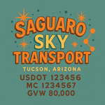 Custom Truck Door USDOT Lettering Decal Sticker Signs With DOT, MC, GVW, KYU, CA Lettering (Set of 2)