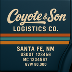 Custom Truck Door USDOT Lettering Decal Sticker Signs With DOT, MC, GVW, KYU, CA Lettering (Set of 2)