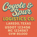 Custom Truck Door USDOT Lettering Decal Sticker Signs With DOT, MC, GVW, KYU, CA Lettering (Set of 2)