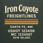 Custom Truck Door USDOT Lettering Decal Sticker Signs With DOT, MC, GVW, KYU, CA Lettering (Set of 2)