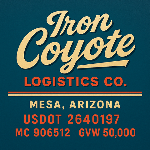 Custom Truck Door USDOT Lettering Decal Sticker Signs With DOT, MC, GVW, KYU, CA Lettering (Set of 2)