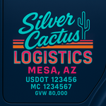 Custom Truck Door USDOT Lettering Decal Sticker Signs With DOT, MC, GVW, KYU, CA Lettering (Set of 2)