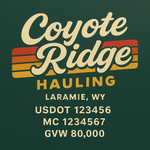 Custom Truck Door USDOT Lettering Decal Sticker Signs With DOT, MC, GVW, KYU, CA Lettering (Set of 2)