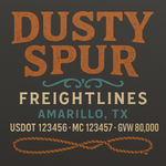 Custom Truck Door USDOT Lettering Decal Sticker Signs With DOT, MC, GVW, KYU, CA Lettering (Set of 2)