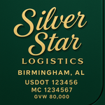 Custom Truck Door USDOT Lettering Decal Sticker Signs With DOT, MC, GVW, KYU, CA Lettering (Set of 2)