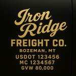 Custom Truck Door USDOT Lettering Decal Sticker Signs With DOT, MC, GVW, KYU, CA Lettering (Set of 2)