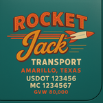 Custom Truck Door USDOT Lettering Decal Sticker Signs With DOT, MC, GVW, KYU, CA Lettering (Set of 2)