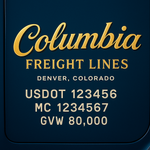 Custom Truck Door USDOT Lettering Decal Sticker Signs With DOT, MC, GVW, KYU, CA Lettering (Set of 2)