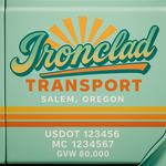 Custom Truck Door USDOT Lettering Decal Sticker Signs With DOT, MC, GVW, KYU, CA Lettering (Set of 2)