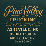 Custom Truck Door USDOT Lettering Decal Sticker Signs With DOT, MC, GVW, KYU, CA Lettering (Set of 2)