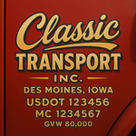 Custom Truck Door USDOT Lettering Decal Sticker Signs With DOT, MC, GVW, KYU, CA Lettering (Set of 2)