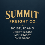 Custom Truck Door USDOT Lettering Decal Sticker Signs With DOT, MC, GVW, KYU, CA Lettering (Set of 2)