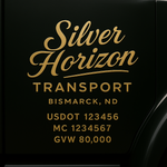 Custom Truck Door USDOT Lettering Decal Sticker Signs With DOT, MC, GVW, KYU, CA Lettering (Set of 2)