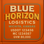 Custom Truck Door USDOT Lettering Decal Sticker Signs With DOT, MC, GVW, KYU, CA Lettering (Set of 2)