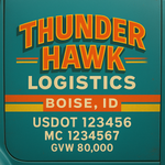 Custom Truck Door USDOT Lettering Decal Sticker Signs With DOT, MC, GVW, KYU, CA Lettering (Set of 2)