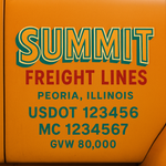 Custom Truck Door USDOT Lettering Decal Sticker Signs With DOT, MC, GVW, KYU, CA Lettering (Set of 2)
