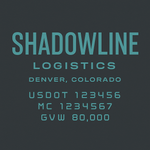 Custom Truck Door USDOT Lettering Decal Sticker Signs With DOT, MC, GVW, KYU, CA Lettering (Set of 2)