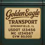 Custom Truck Door USDOT Lettering Decal Sticker Signs With DOT, MC, GVW, KYU, CA Lettering (Set of 2)