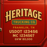 Custom Truck Door USDOT Lettering Decal Sticker Signs With DOT, MC, GVW, KYU, CA Lettering (Set of 2)