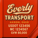 Custom Truck Door USDOT Lettering Decal Sticker Signs With DOT, MC, GVW, KYU, CA Lettering (Set of 2)